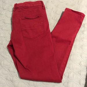 Red American Eagle pants